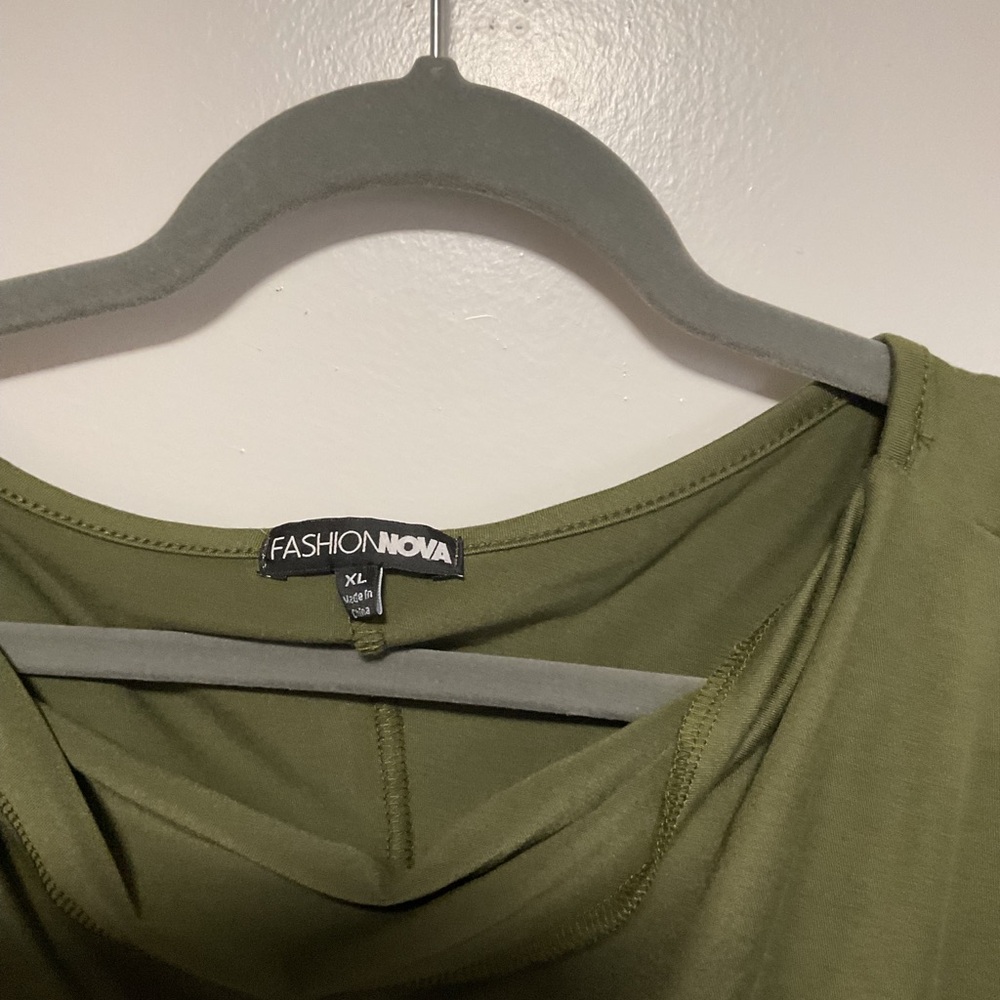 Fashion Nova Olive Green Dress